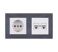 Presa 1/2/3 scomparti presa combinata Schuko prese a muro nero bianco S