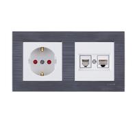Presa 1/2/3 scomparti presa combinata Schuko prese a muro nero bianco S