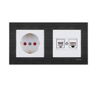 Presa 1/2/3 scomparti presa combinata Schuko prese a muro nero bianco S
