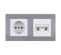 Presa 1/2/3 scomparti presa combinata Schuko prese a muro nero bianco S