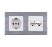 Presa 1/2/3 scomparti presa combinata Schuko prese a muro nero bianco S