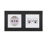 Presa 1/2/3 scomparti presa combinata Schuko prese a muro nero bianco S