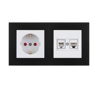 Presa 1/2/3 scomparti presa combinata Schuko prese a muro nero bianco S