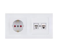 Presa 1/2/3 scomparti presa combinata Schuko prese a muro nero bianco S