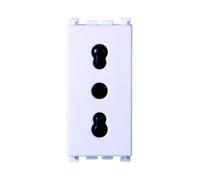 Presa 10A 16A bipasso bivalente, Moduli bianchi, Compatibile Con Vimar Arke', antenna, ethernet, TV, antenna, USB, schuko, Per Placche originali e compatibili