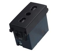 Presa 10A 16A bipasso bivalente, Moduli neri, Compatibile Con Vimar Arke', antenna, ethernet, TV, antenna, USB, schuko, Per Placche originali e compatibili