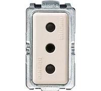 Bticino S5113F Serie Magic Presa 2 Poli e Terra, 10A, 2200 W, 250 V, Avorio