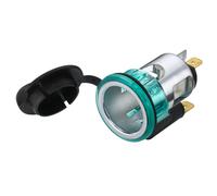 Presa 12 V 2 poli Flachstecker HELLA Verde con protezione