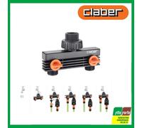 'Claber d85900000 - Presa a 2 vie con filettatura 3/4 maschio