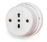 PRESA 2P+T 10-16A BIVALENTE ITALIANA IN PORCELLANA BIANCA NAPOLEONE-LAMPRMBI TECNO-ESHOP