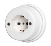 PRESA 2P+T 10-16A UNEL BIPASSO E SCHUKO IN PORCELLANA BIANCA NAPOLEONE-LAMPRMSKOBI TECNO-ESHOP