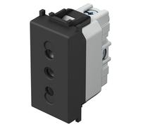 PRESA 2P+T 10A STANDARD ITALIANO NERO OPACO VM33-TEMVM33SB-U TEM
