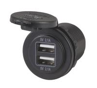 Presa 2xUSB Montaggio a pannello e superficiale Alimentazione 4,2 A 12-24 V CC c