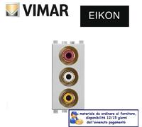 PRESA 3 CONNETTORI RCA VIMAR EIKON NEXT 20335.N.