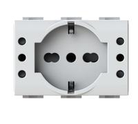 Presa 4Box P503 presa schuko e due presa 10A Bticino Livinglight bianco- 4BP503.