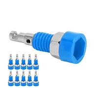 Presa a Banana, 10 Pezzi Mini Binding Post 2mm Presa Jack Femmina a Banana Pannello Adattatore Connettore Strumento Elettronico Giallo, Standard (Blu)