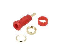 Presa a banana 2mm 10A 600VDC rosso placcato oro FCR7360R