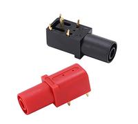 Presa a Banana per PCB, Presa a Banana di Sicurezza Resistente Alla Corrosione Ad Angolo Retto 4 Mm Presa a Banana per PCB 2 Pezzi Spina Nichelata per Rilevamento Circuito