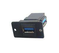 Presa a due porte USB 3.0 Montaggio a pannello Veloce Velocità 5Gbps Trasferimento dati Installazione senza attrezzi per PC Laptop Media Players Nero Nero Montaggio a pannello Porta USB
