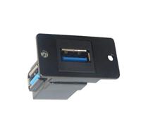 Presa a due porte USB 3.0 Montaggio a pannello Veloce Velocità 5Gbps Trasferimento dati Installazione senza attrezzi per PC Laptop Media Players Nero Nero Montaggio a pannello Porta USB
