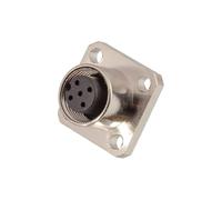 Presa a flangia quadrata da 1 pz - Connettore M12 IP67 impermeabile saldato WireType o con filo elettronico da 30 mm(FEMALE INSERT_JUST SQUARE SOCKET_8P)
