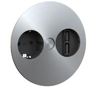 Presa a Incasso Twist Con USB da Cucina Rotondo Montaggio Circa Cassetto 570980