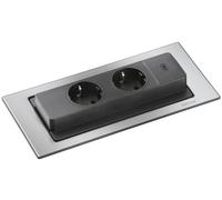 Presa a Incasso Ufficio Evoline Backflip 3600 W Acciaio Inox da Cucina USB C
