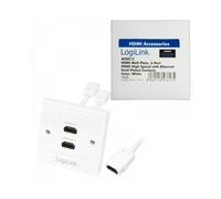 Presa a muro HDMI Logilink con 2 prese HDMI (AH0015) NEW
