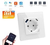 Presa a Muro Tuya Smart WiFi da 16A con porte USB e Type-C Integrate