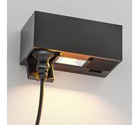 ledscom.de Presa a muro WAST per esterni, IP44, a 2 ingressi, antracite, in ownlight LED, 430lm, bianco caldo