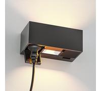 ledscom.de Presa a muro WAST per esterni, IP44, doppia, antracite, con luci LED Up & Downlight incluse, 791 lm, bianco caldo