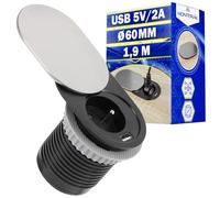 Presa a Scomparsa Top Cucina Tipo Francese Presa Incasso Mobili USB 5V/2A