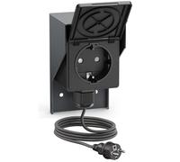 Presa a vista PIWI per esterni con cavo da 2 m, IP44, a 1 presa, antracite