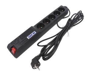 Presa ACAR 504W 5M: presa di sicurezza: 5 250VAC 10A nero HSK DATA