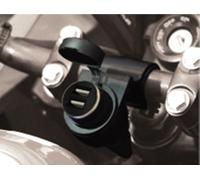 PRESA ACCENDISIGARI 12V PER MOTO + DOPPIA PRESA USB ESTRAIBILE CODICE P12USB DUA