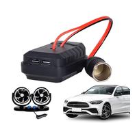 Presa accendisigari 18-21 V | Convertitore batteria presa accendini | Doppia porta portatile per pendolarismo auto camion moto campeggio guida strada all'aperto