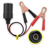 Presa accendisigari da 12 V 24 V per batteria con connettore a coccodrillo | Clip a coccodrillo, struttura durevole, Plug & Play