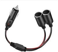 Presa Accendisigari Doppia, Adattatore per Prese di corrente da 100W con 12V / 24V, 1 a 2 sdoppiatore di sigarette per auto, da Maschio a Femmina
