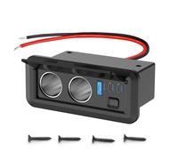Presa Accendisigari Doppia, Presa USB da 78 W e 12 V, Doppia Porta USB-C PD1070