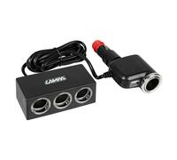 Lampa Presa accendisigari multipla per auto Duo 4+1 con USB 12/24V cavo 200 cm C39131