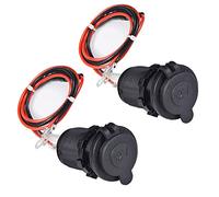 Presa accendisigari per auto a prova di schizzi， Auto Sigaro Spina Adattatore -accendisigari 12V/24V，con fusibile a filo Presa accendisigari DC per barca（2PCS）