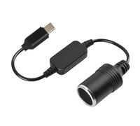 Presa Accendisigari per Auto, Convertitore Adattatore di Alimentazione da 5 V USB C Maschio a 12 V Femmina, 11,8 Pollici, per Accendisigari per Auto Registratore di Guida Caricabatteria per Auto