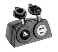 Presa accendisigari + USB-A + USB-C con carenatura - 1 PZ Osculati - 14.516.14