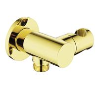 Presa acqua a parete rotonda con supporto doccetta Idrostile PVD