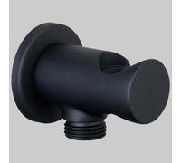 PRESA ACQUA TONDA CON SUPPORTO NERO 1/2 1/2 Accessori Nero Matt
