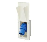 ProPlus 373505 - Spina di Alimentazione CEE, da Incasso, Rettangolare, Bianco, Larghezza 100 mm x Altezza 160 mm, IP44, Max. 16 A