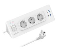 Presa angolare con 2 USB-C, 3 prese angolari con interruttore, per cucina