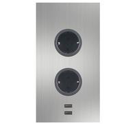 Presa Angolare USB A/C Acciaio Inox da Cucina Aufbau Max 3600W IP20 20x12x6cm
