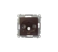 Presa antenna Simon 54 R/TV/SAT finale marrone opaco DASK.01/46