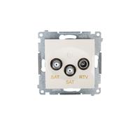 Presa antenna Simon 54 RTV/SAT/SAT crema finale DASK2.01/41